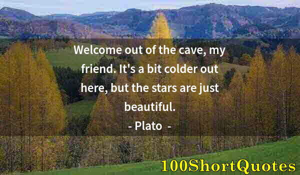 Quote by Albert Einstein: Welcome out of the cave, my friend. It's a bit colder out here, but the stars are just beautiful.