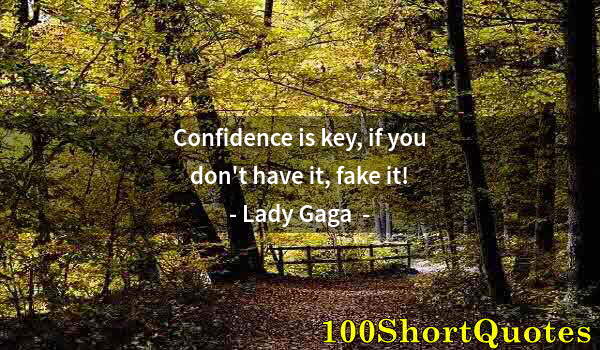 Quote by Albert Einstein: Confidence is key, if you don't have it, fake it!