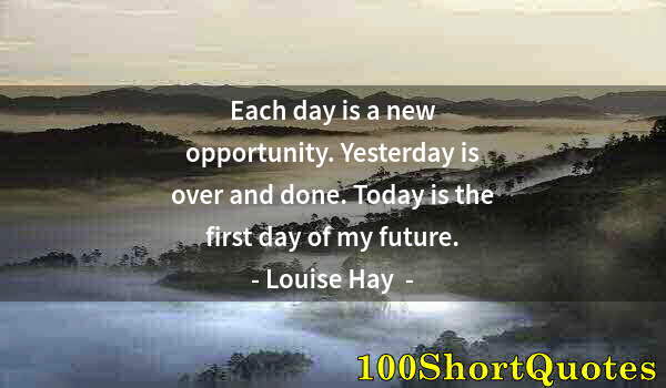 Quote by Albert Einstein: Each day is a new opportunity. Yesterday is over and done. Today is the first day of my future.