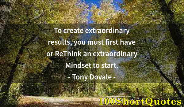 Quote by Albert Einstein: To create extraordinary results, you must first have or ReThink an extraordinary Mindset to start.