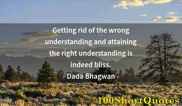 Quote by Albert Einstein: Getting rid of the wrong understanding and attaining the right understanding is indeed bliss.