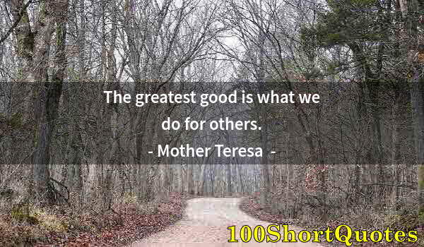 Quote by Albert Einstein: The greatest good is what we do for others.