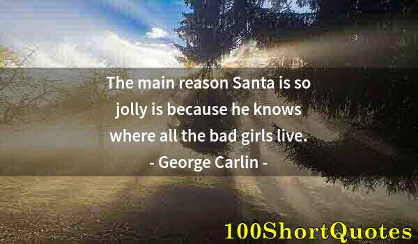 Quote by Albert Einstein: The main reason Santa is so jolly is because he knows where all the bad girls live.