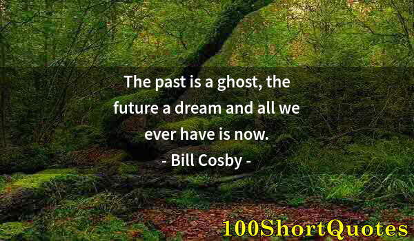 Quote by Albert Einstein: The past is a ghost, the future a dream and all we ever have is now.