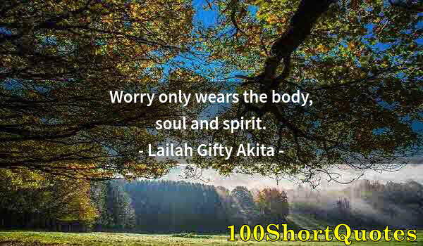 Quote by Albert Einstein: Worry only wears the body, soul and spirit.