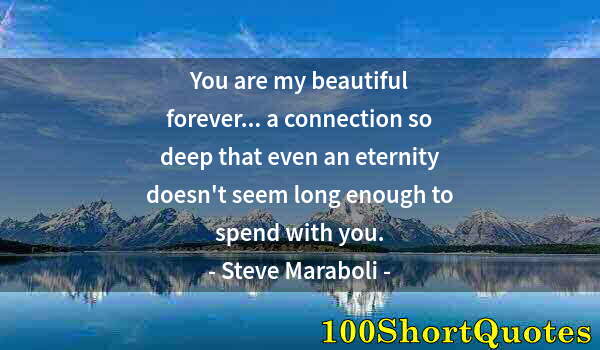 Quote by Albert Einstein: You are my beautiful forever... a connection so deep that even an eternity doesn't seem long enough ...