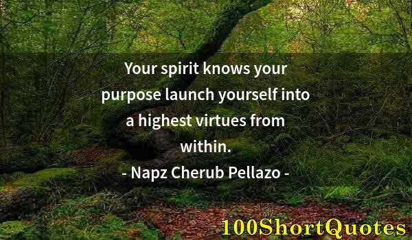 Quote by Albert Einstein: Your spirit knows your purpose launch yourself into a highest virtues from within.