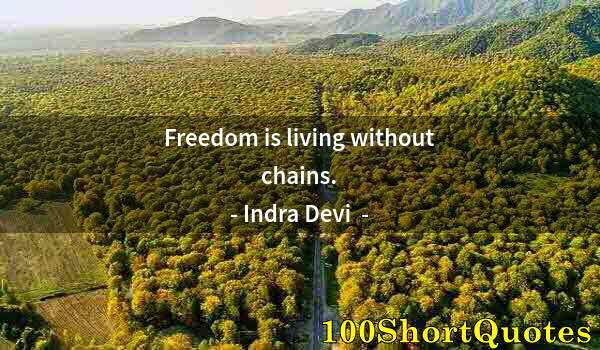 Quote by Albert Einstein: Freedom is living without chains.