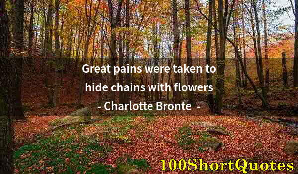 Quote by Albert Einstein: Great pains were taken to hide chains with flowers