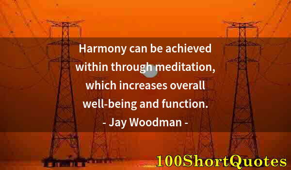 Quote by Albert Einstein: Harmony can be achieved within through meditation, which increases overall well-being and function.