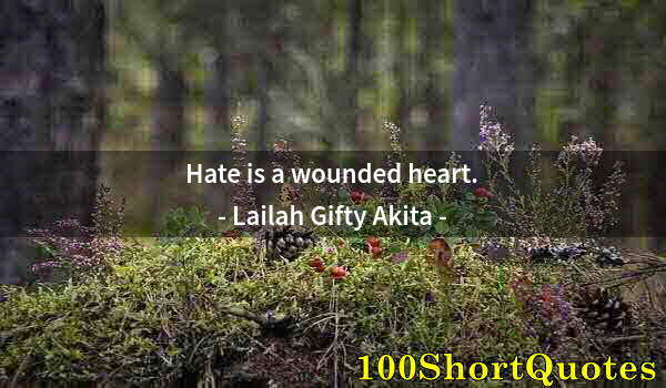 Quote by Albert Einstein: Hate is a wounded heart.