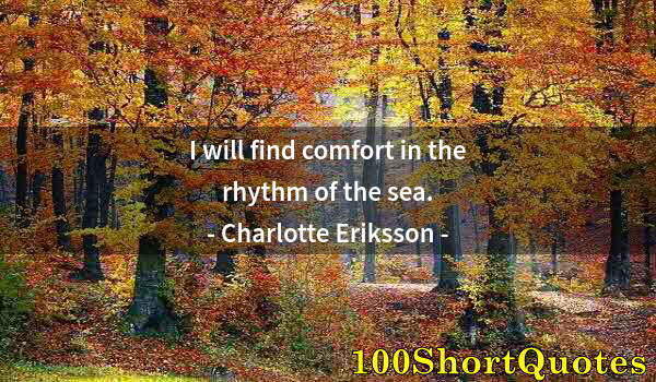 Quote by Albert Einstein: I will find comfort in the rhythm of the sea.