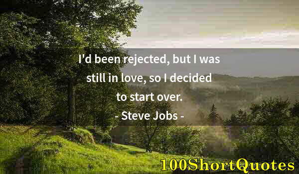 Quote by Albert Einstein: I'd been rejected, but I was still in love, so I decided to start over.