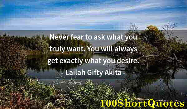 Quote by Albert Einstein: Never fear to ask what you truly want. You will always get exactly what you desire.