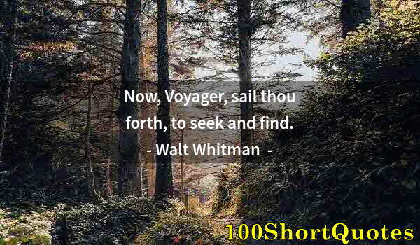 Quote by Albert Einstein: Now, Voyager, sail thou forth, to seek and find.