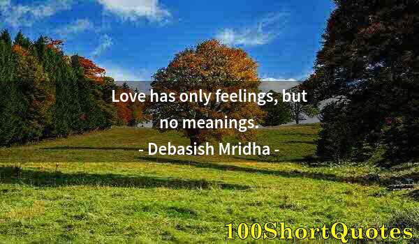 Quote by Albert Einstein: Love has only feelings, but no meanings.