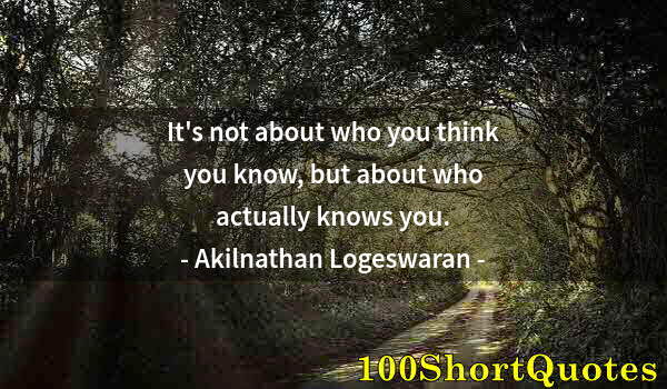 Quote by Albert Einstein: It's not about who you think you know, but about who actually knows you.