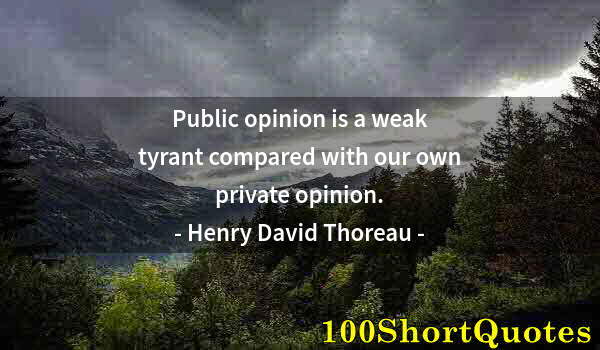 Quote by Albert Einstein: Public opinion is a weak tyrant compared with our own private opinion.