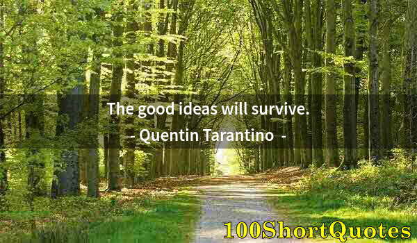 Quote by Albert Einstein: The good ideas will survive.