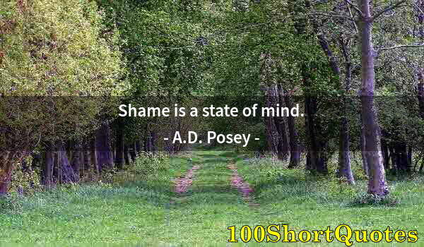 Quote by Albert Einstein: Shame is a state of mind.