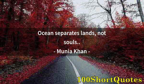 Quote by Albert Einstein: Ocean separates lands, not souls..