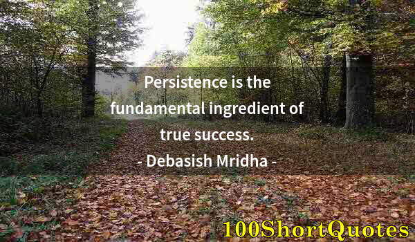 Quote by Albert Einstein: Persistence is the fundamental ingredient of true success.