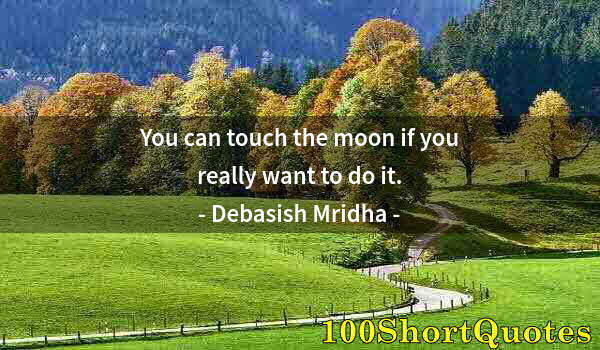 Quote by Albert Einstein: You can touch the moon if you really want to do it.