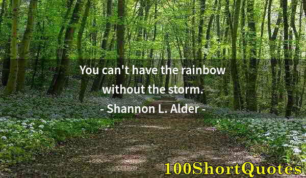 Quote by Albert Einstein: You can't have the rainbow without the storm.