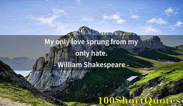 Quote by Albert Einstein: My only love sprung from my only hate.