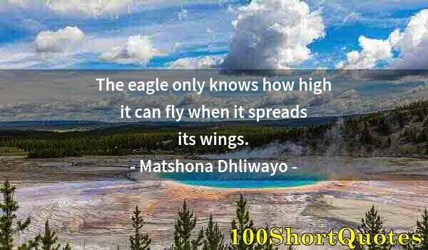 Quote by Albert Einstein: The eagle only knows how high it can fly when it spreads its wings.