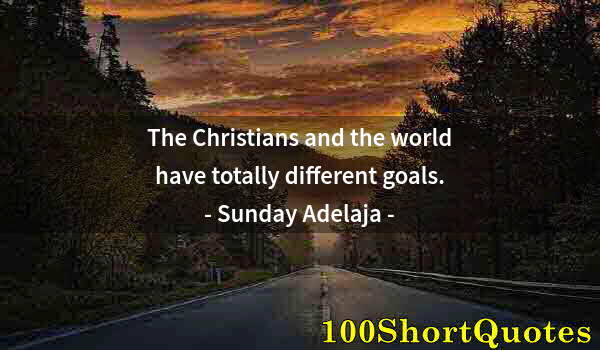 Quote by Albert Einstein: The Christians and the world have totally different goals.