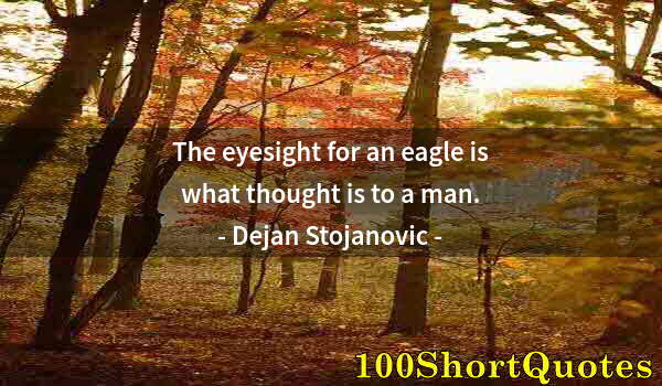 Quote by Albert Einstein: The eyesight for an eagle is what thought is to a man.