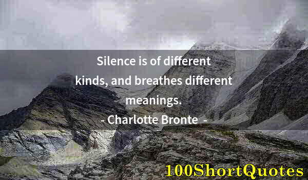 Quote by Albert Einstein: Silence is of different kinds, and breathes different meanings.