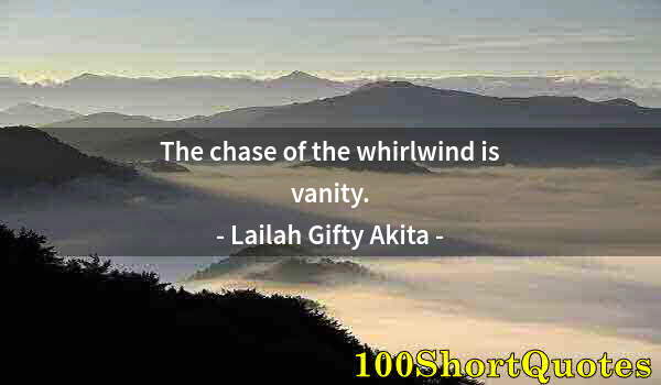 Quote by Albert Einstein: The chase of the whirlwind is vanity.