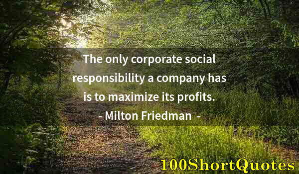 Quote by Albert Einstein: The only corporate social responsibility a company has is to maximize its profits.