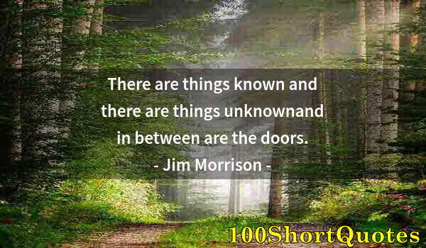 Quote by Albert Einstein: There are things known and there are things unknownand in between are the doors.