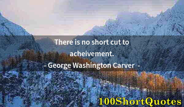 Quote by Albert Einstein: There is no short cut to acheivement.