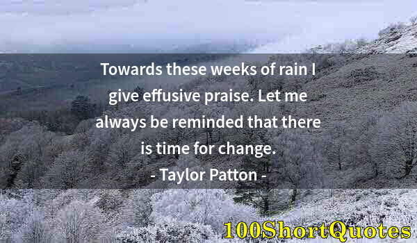 Quote by Albert Einstein: Towards these weeks of rain I give effusive praise. Let me always be reminded that there is time for...