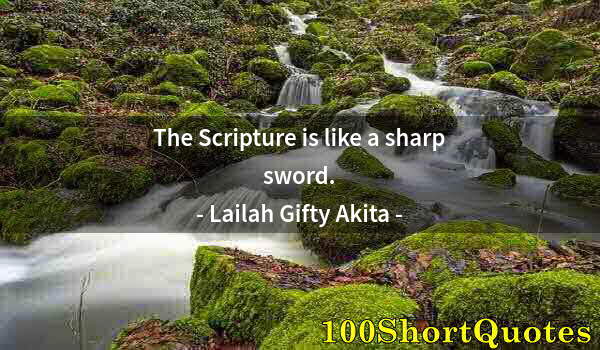 Quote by Albert Einstein: The Scripture is like a sharp sword.