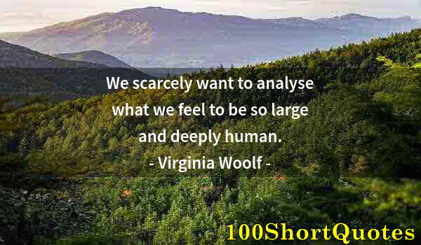 Quote by Albert Einstein: We scarcely want to analyse what we feel to be so large and deeply human.