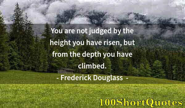 Quote by Albert Einstein: You are not judged by the height you have risen, but from the depth you have climbed.