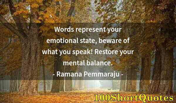 Quote by Albert Einstein: Words represent your emotional state, beware of what you speak! Restore your mental balance.