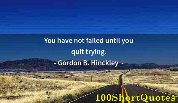 Quote by Albert Einstein: You have not failed until you quit trying.