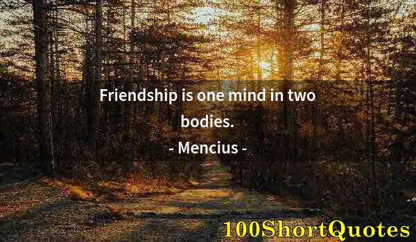 Quote by Albert Einstein: Friendship is one mind in two bodies.