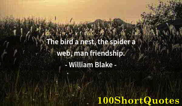 Quote by Albert Einstein: The bird a nest, the spider a web, man friendship.