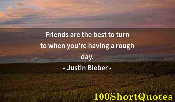 Quote by Albert Einstein: Friends are the best to turn to when you're having a rough day.