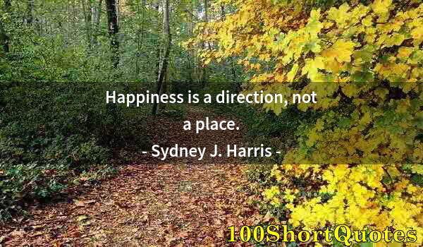 Quote by Albert Einstein: Happiness is a direction, not a place.