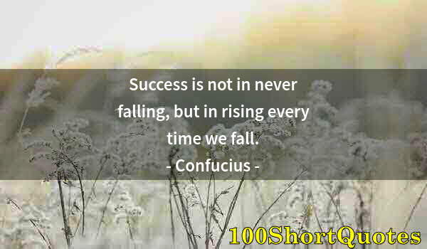 Quote by Albert Einstein: Success is not in never falling, but in rising every time we fall.