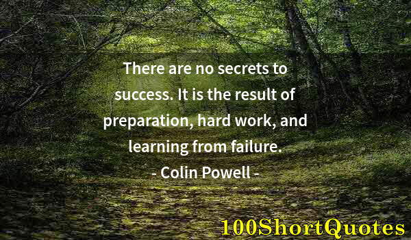 Quote by Albert Einstein: There are no secrets to success. It is the result of preparation, hard work, and learning from failu...