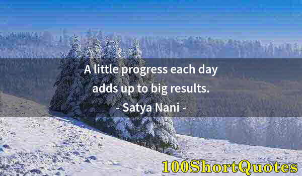 Quote by Albert Einstein: A little progress each day adds up to big results.